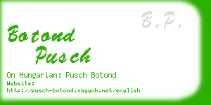 botond pusch business card